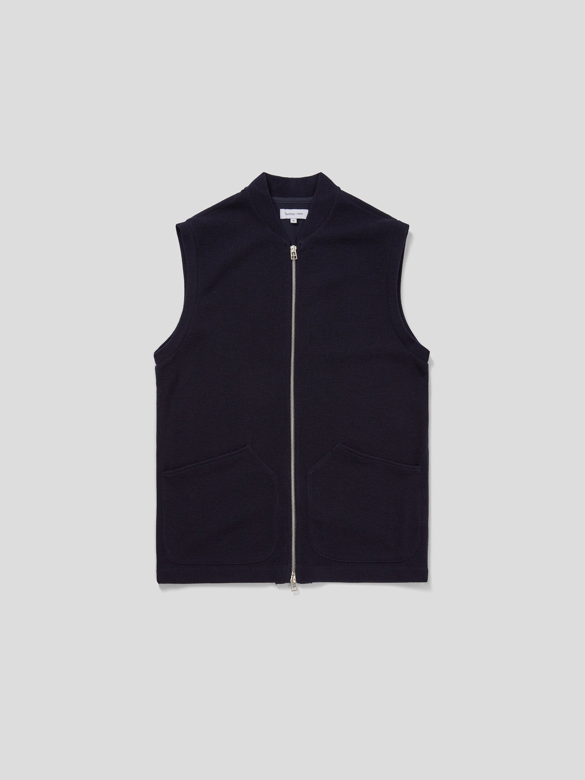 Gilet - Wool Blend Knit Navy