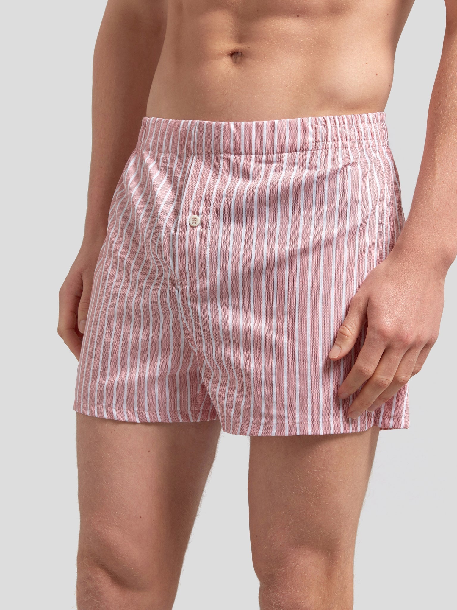 Boxer Short - Pink Stripe Cotton
